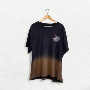 Lost Daze Logo Print T-Shirt in Gray Ombre